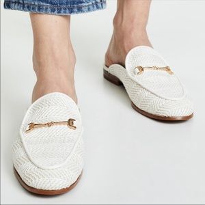 Sam Edelman Mules White Raffia Linnie